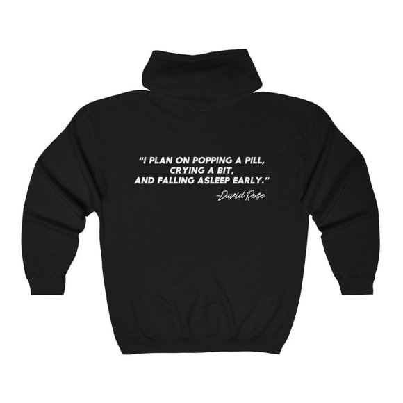 David Rose - Schitt's Creek - "Popping a pill" (zip up) sweatshirt hoodie - Picture 2 of 4